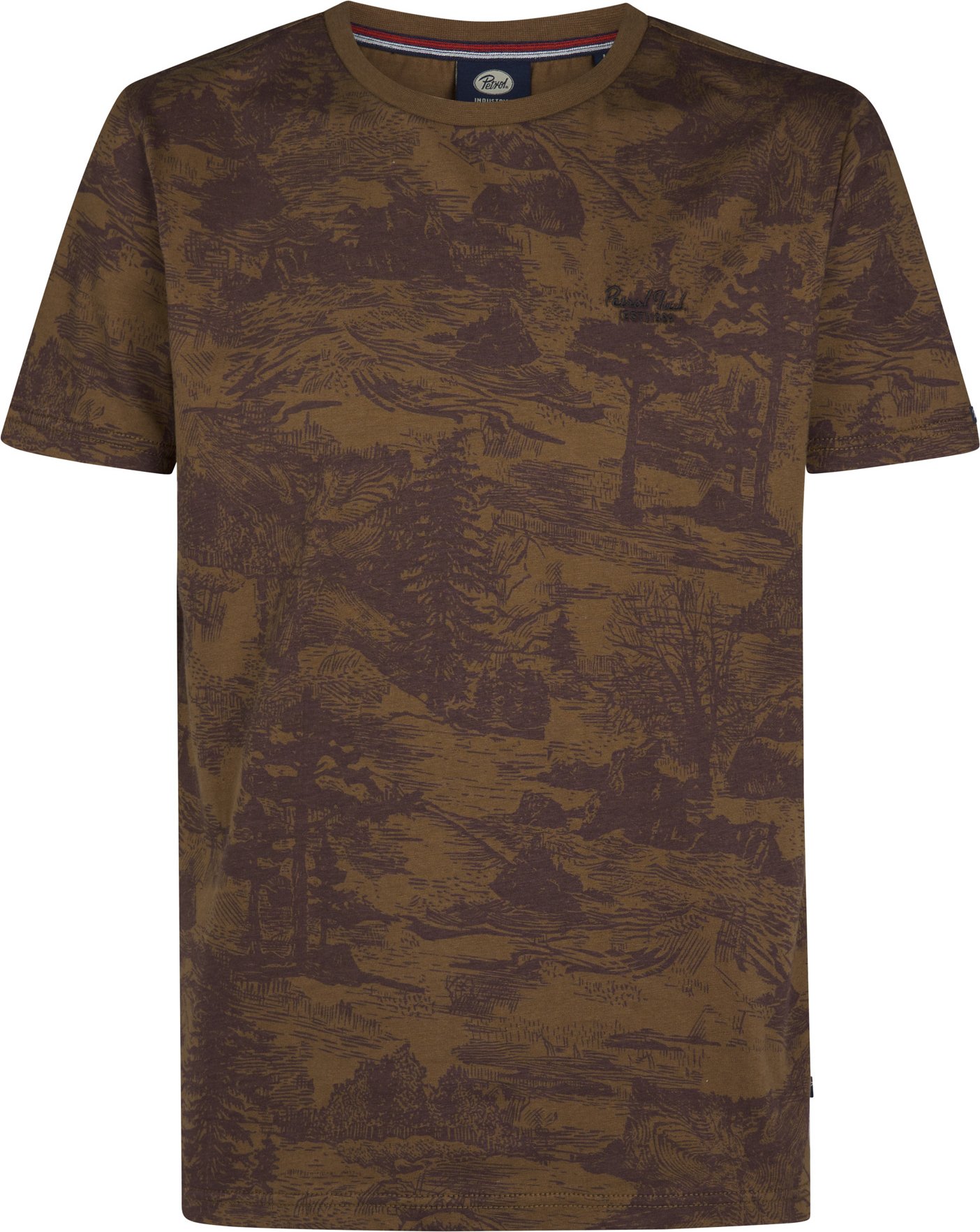 Petrol Industries - T-Shirt mit Allover-Muster Provo Herren - Braun
