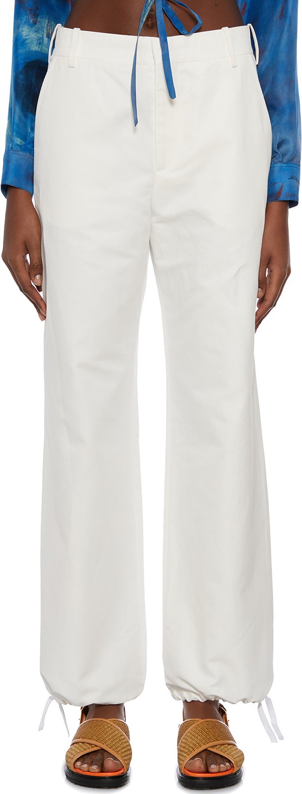 Baumwoll- und Leinen-Cargo-Hose