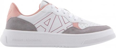 Armani Exchange - Sneaker für Damen, Leder (Weiß/Pink)