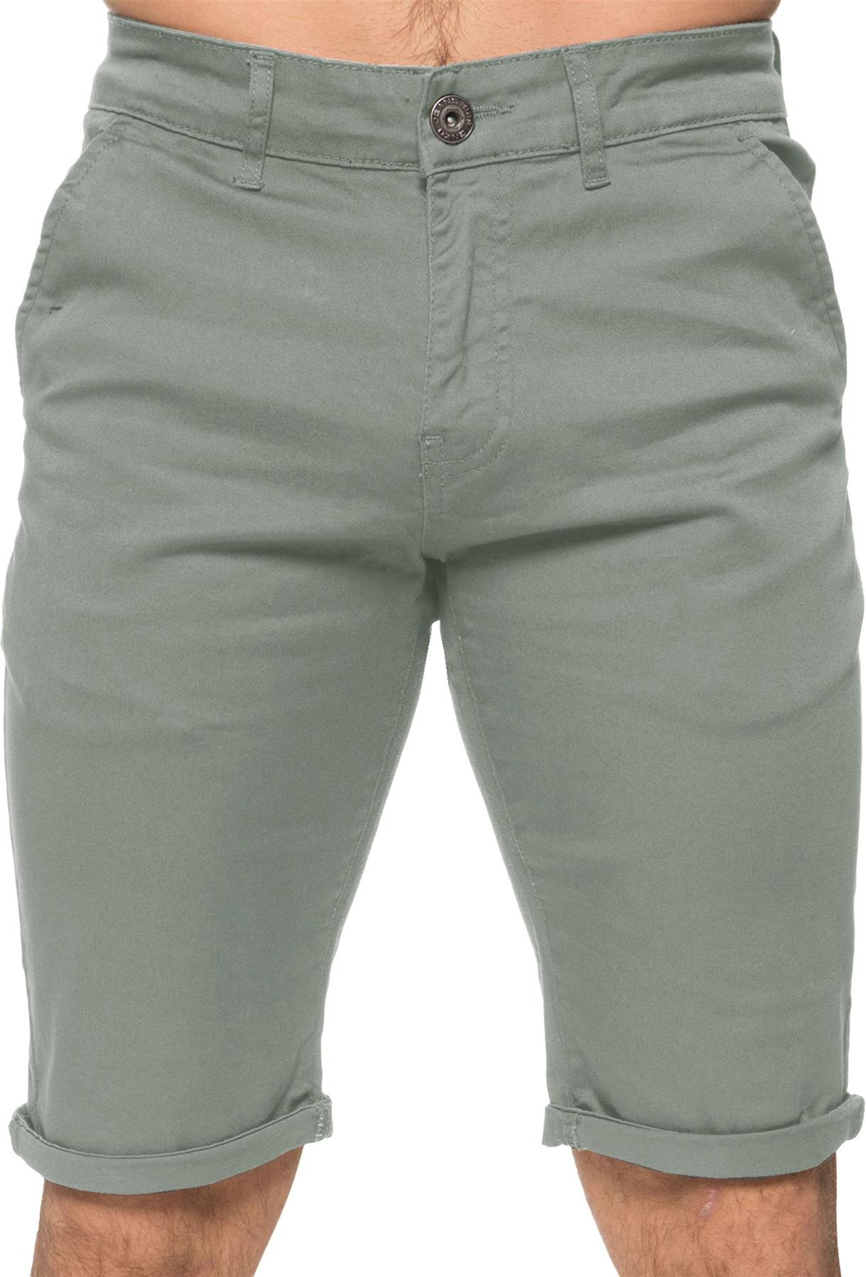 Enzo Herren Slim Fit Stretch Chino Shorts