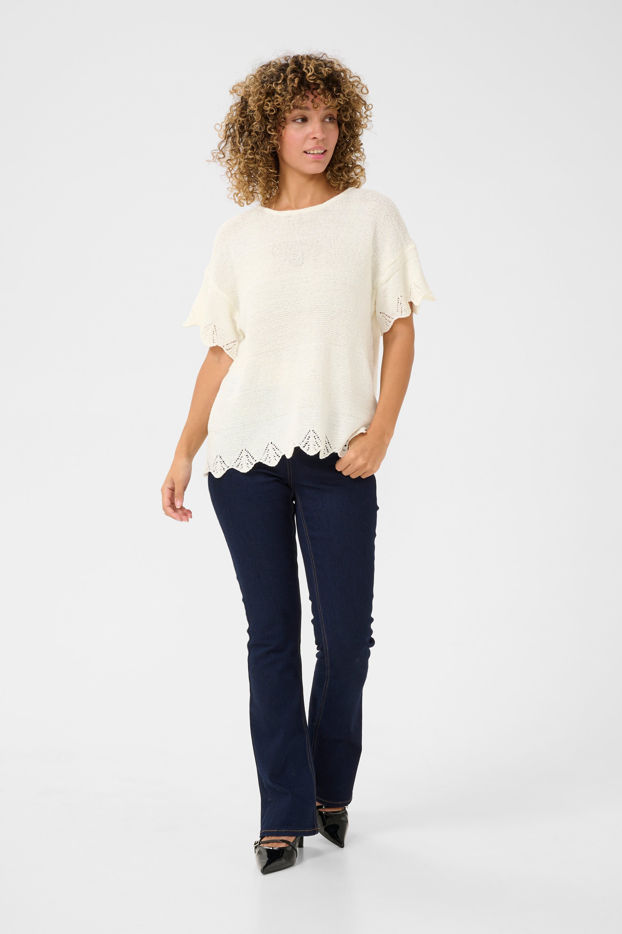 Strickpullover Straight fit white