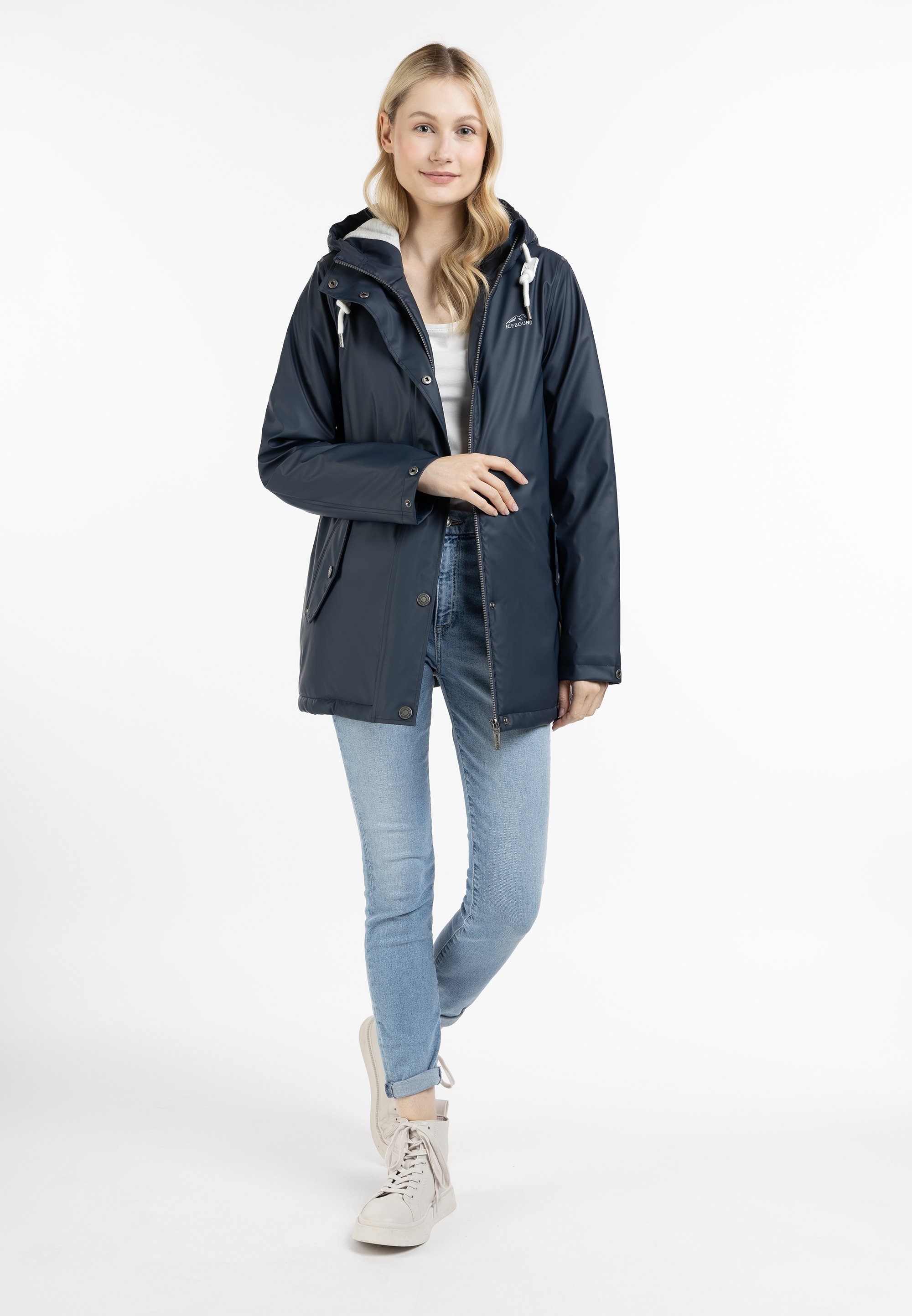 ICEBOUND Wattierte Regenjacke Damen Marine