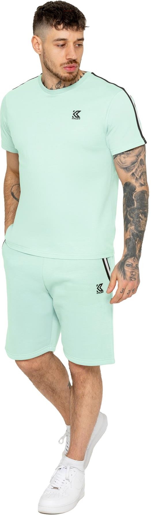 Kruze | Herren Trainingsanzug mit T-Shirt und Shorts mit Band