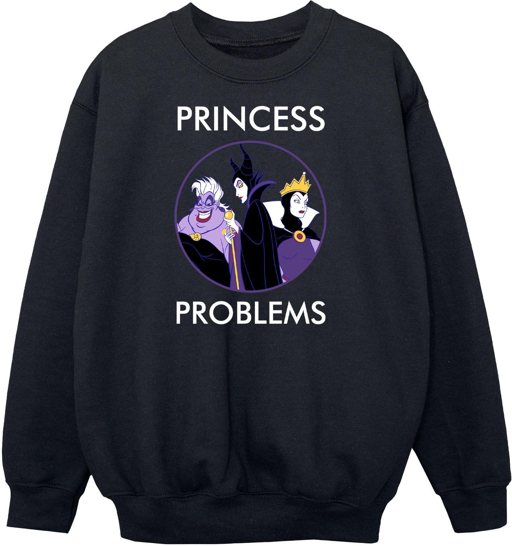 Disney Girls Villains Prinzessin Kopfschmerzen Sweatshirt (Schwarz)