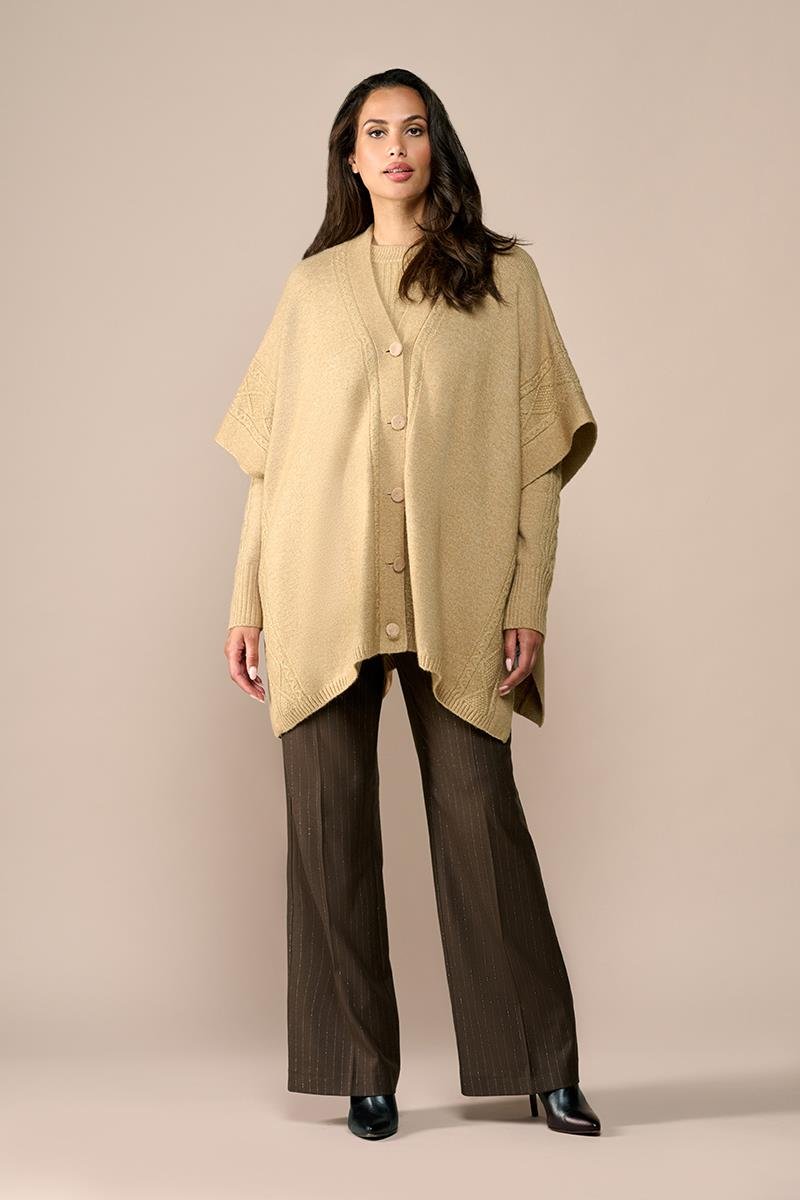 Ayla Lurex Poncho Sand / Gold