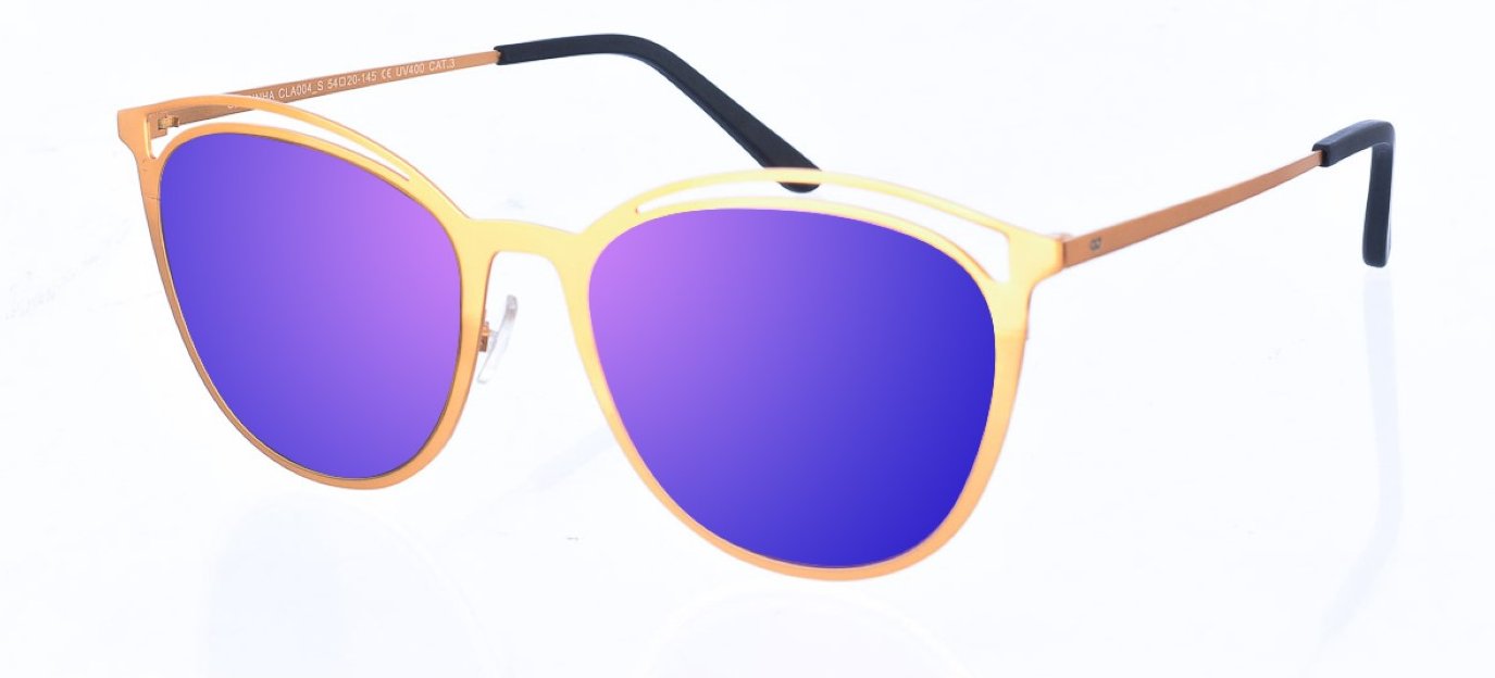 Clarinha Damen-Sonnenbrille aus Metall in ovaler Form