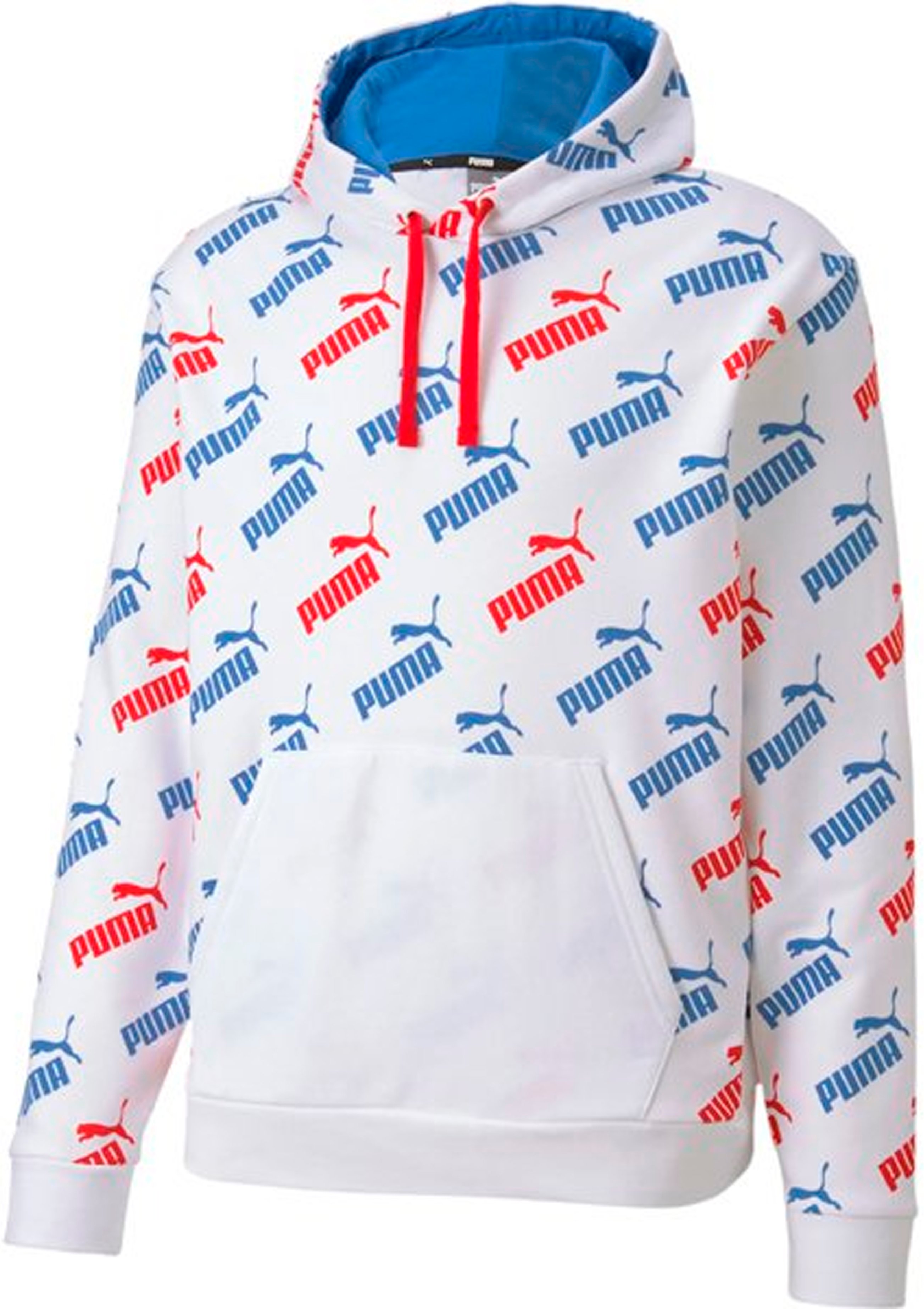 Puma Grafiklogo Langarm Pullover Weiß AOP Mens Hoodie 582795 62