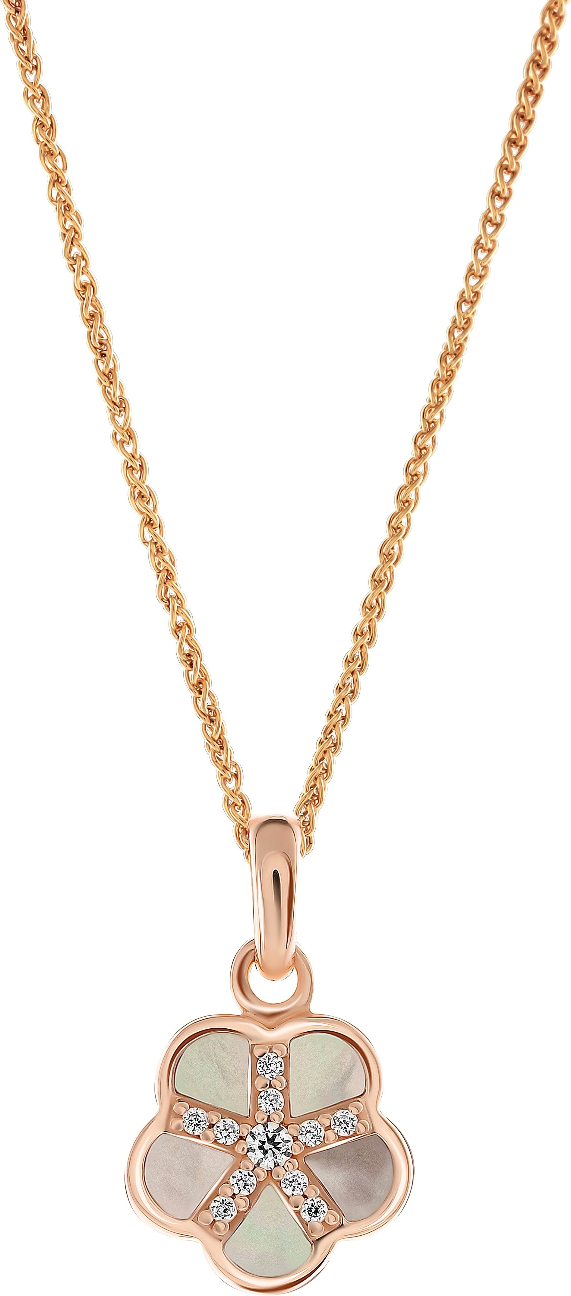 Orphelia 'Daisy' Damen-Anhänger aus 925er Sterlingsilber mit Kette - Rosé ZH-7585/RG