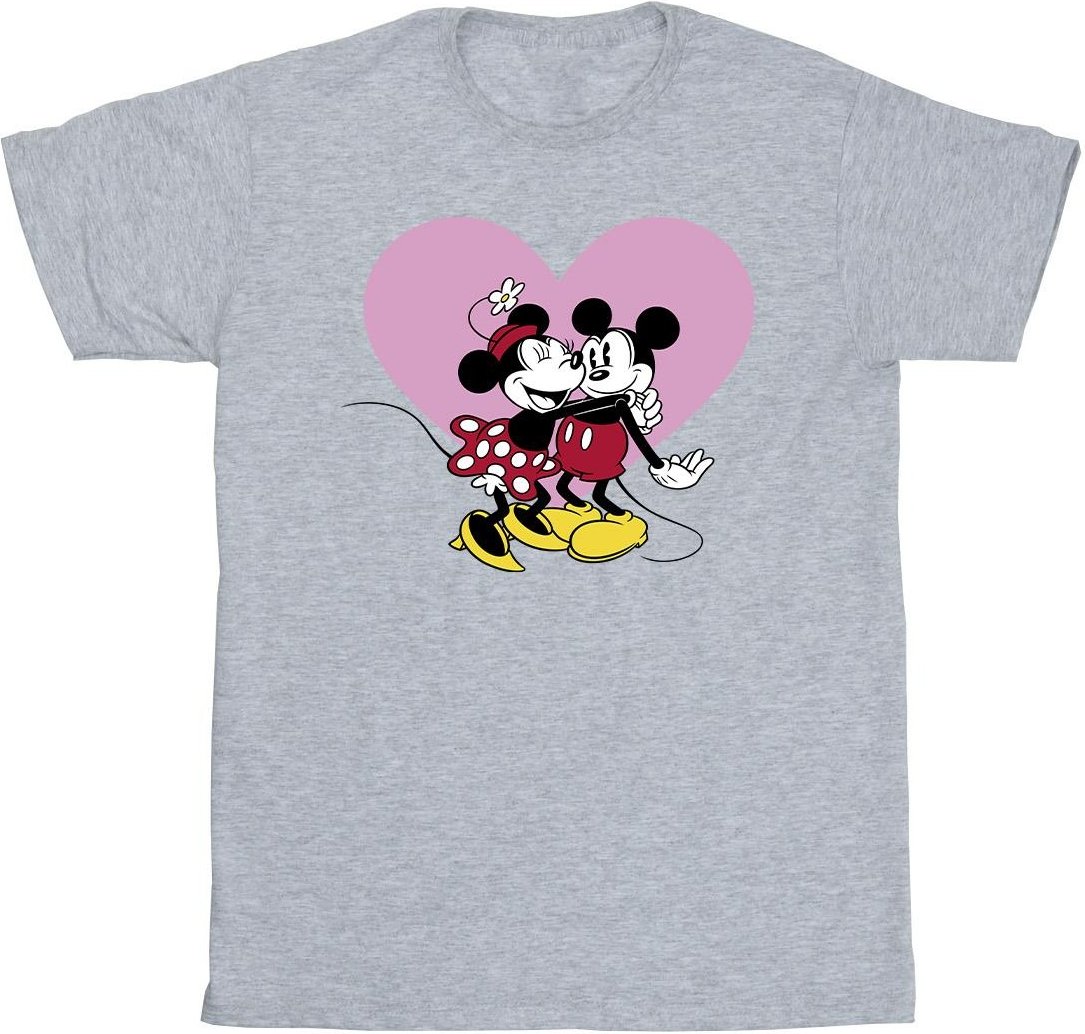 Disney - "Mickey Mouse Love Languages" T-Shirt für Herren (Grau)
