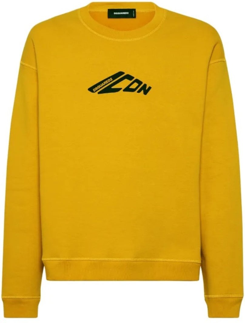 Dsquared2 Icon New Generation Relax Fit Gelbes Sweatshirt