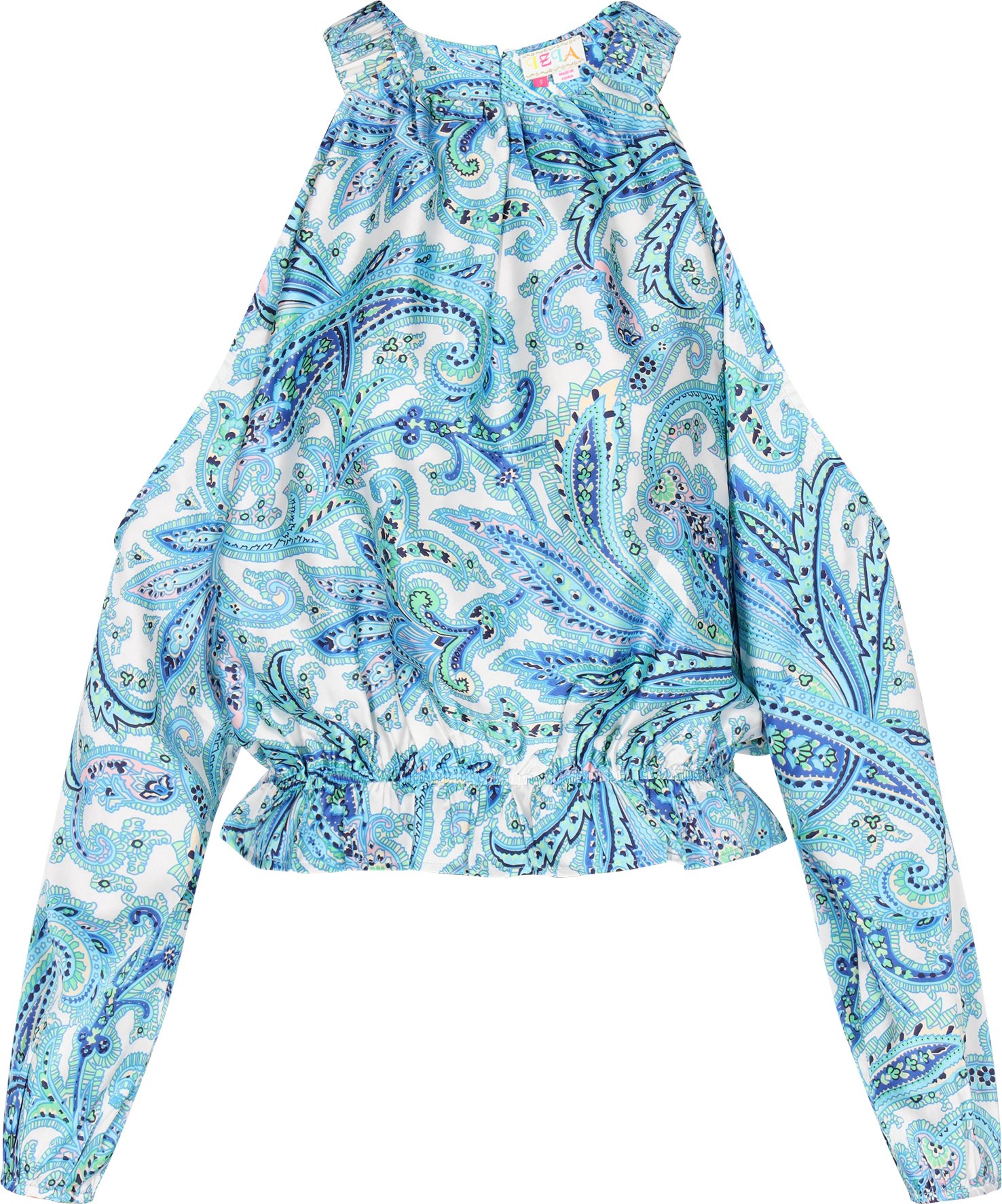 IZIA Bluse Frauen blau mehrfarbig