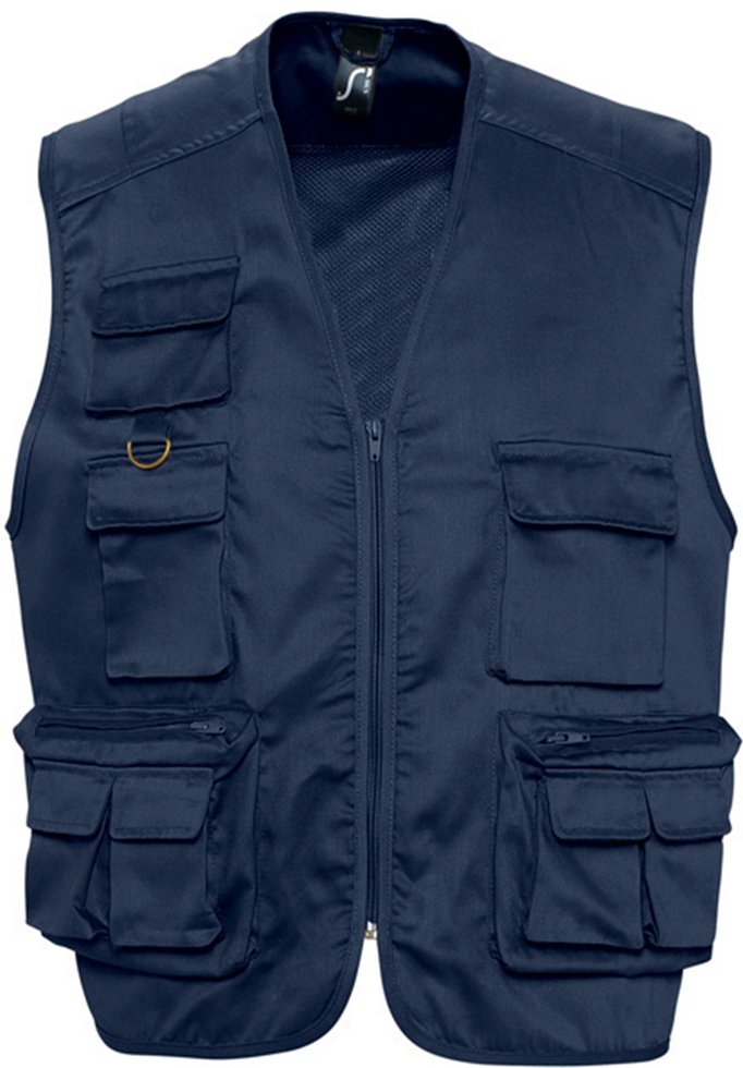 SOLS Wild Unisex Weste mit durchgehendem Reißverschluss Bodywarmer Jacke (Navy)