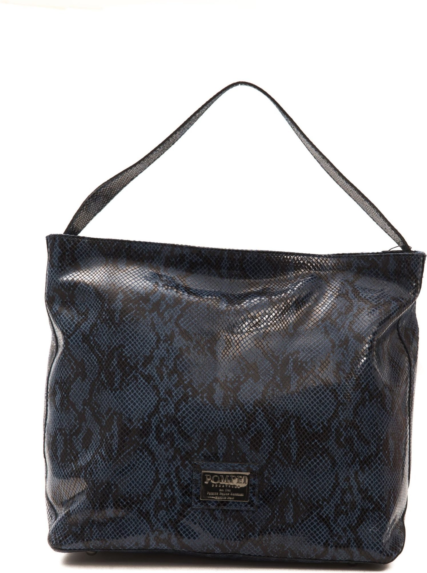 Pompei Donatella Blue en cuir d'épaule pour femmes