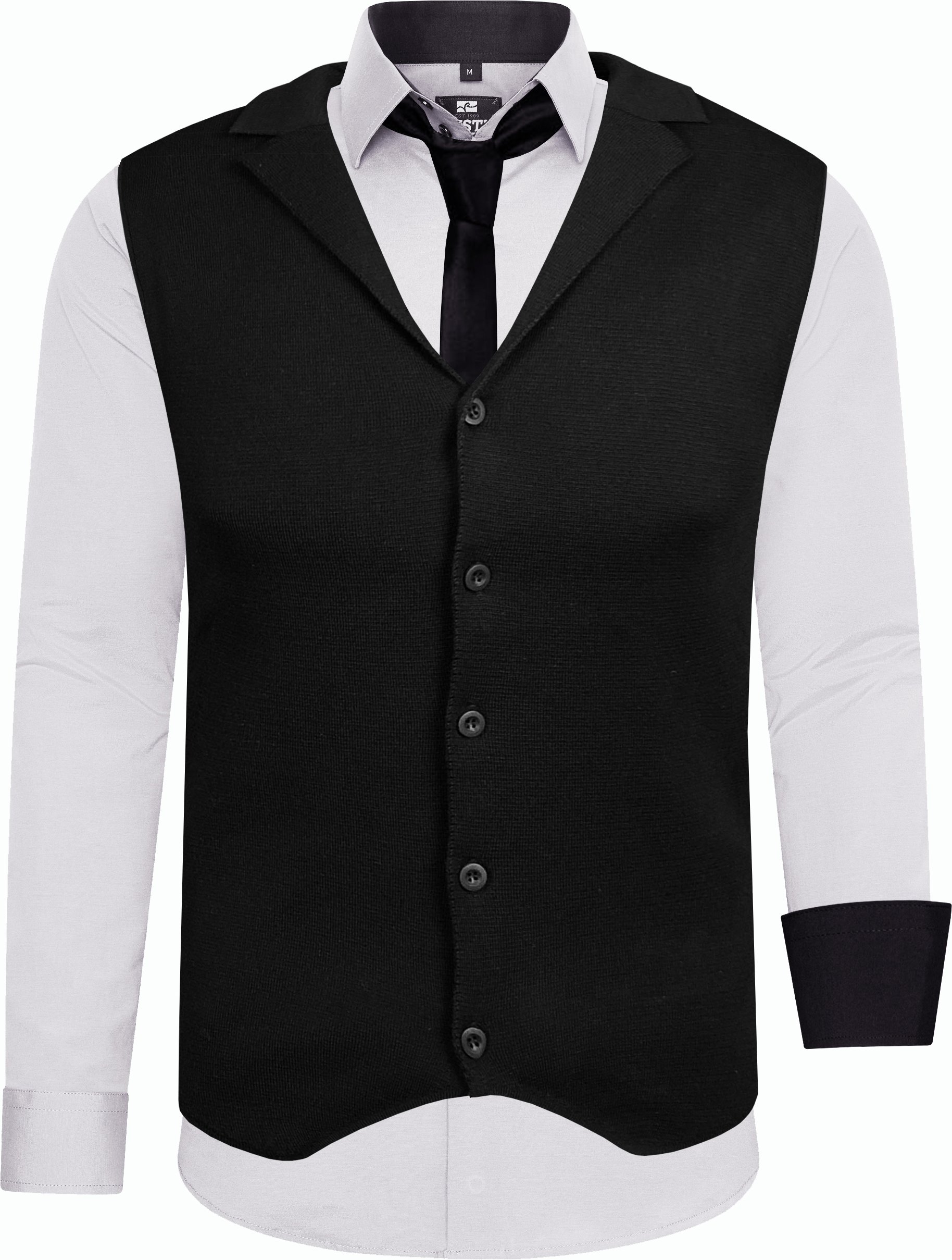 Hemd mit Weste und Krawatte 3er Set