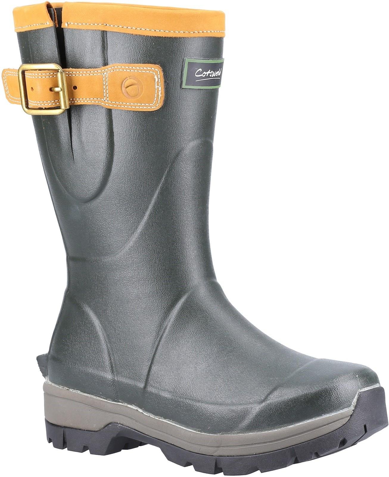 Cotswold - Herren/Damen Unisex Gummistiefel "Stratus", Leder (Grün)