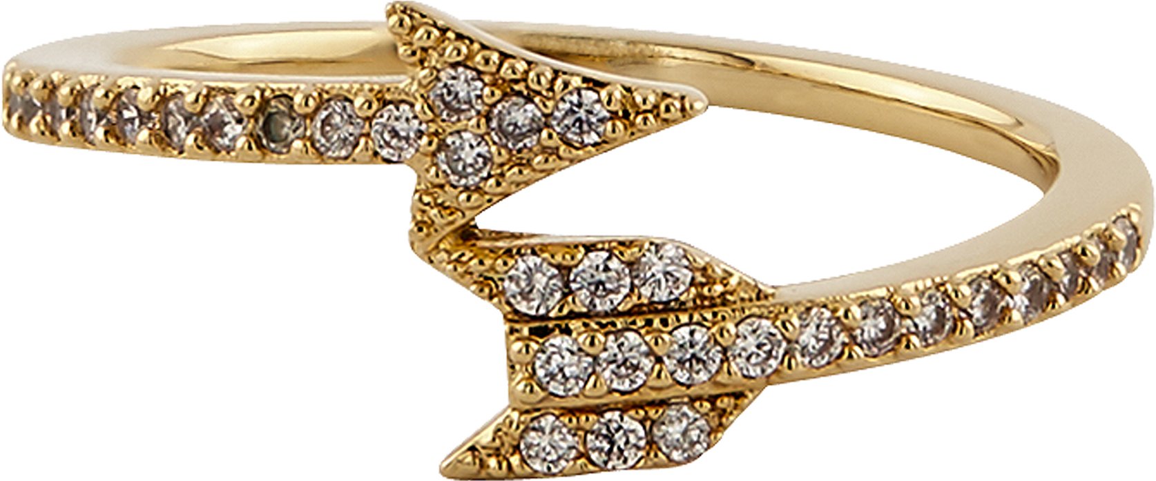 Buckley London Ring vergoldet mit Kristallen