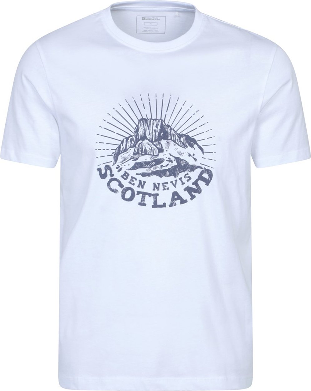 Mountain Warehouse - "Ben Nevis Scotland" T-Shirt für Herren, kurzärmlig (Weiß)