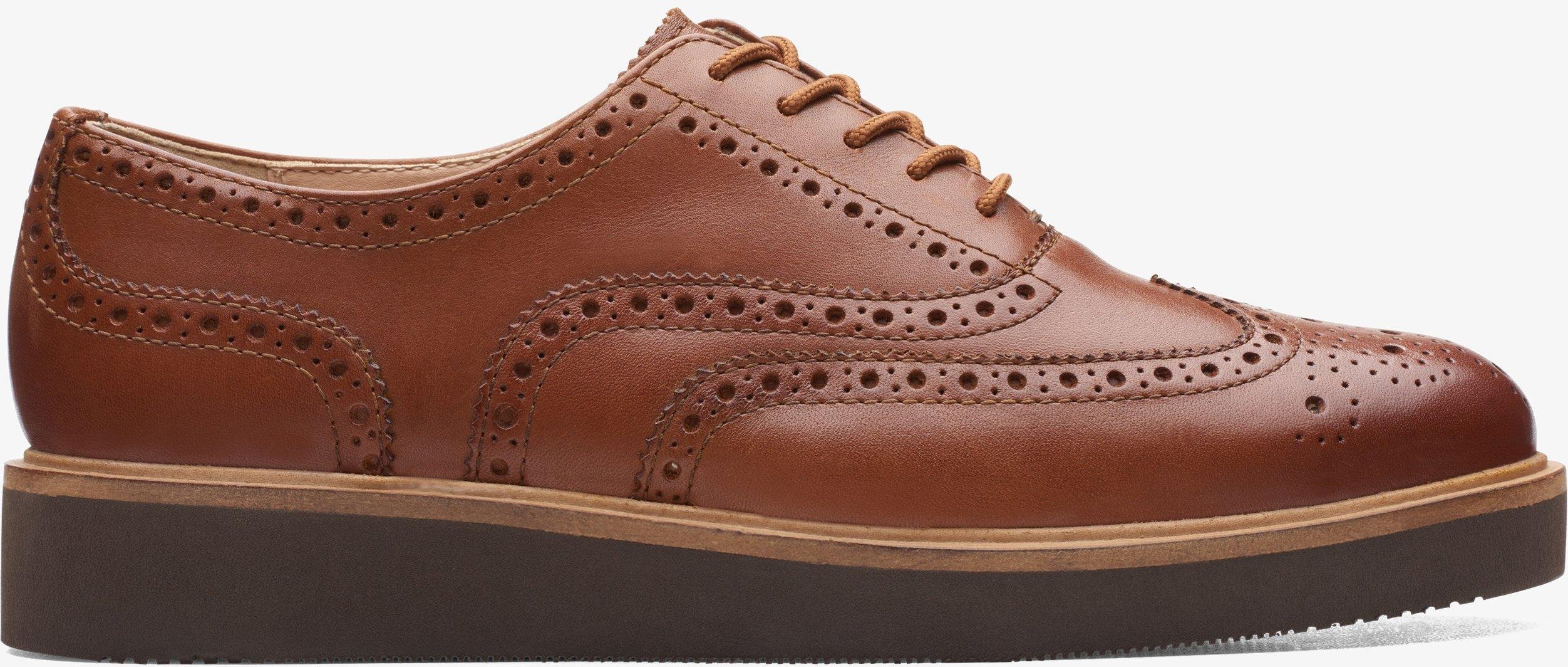 Glickly Brogue Dunkelbraune Leder Schuhe