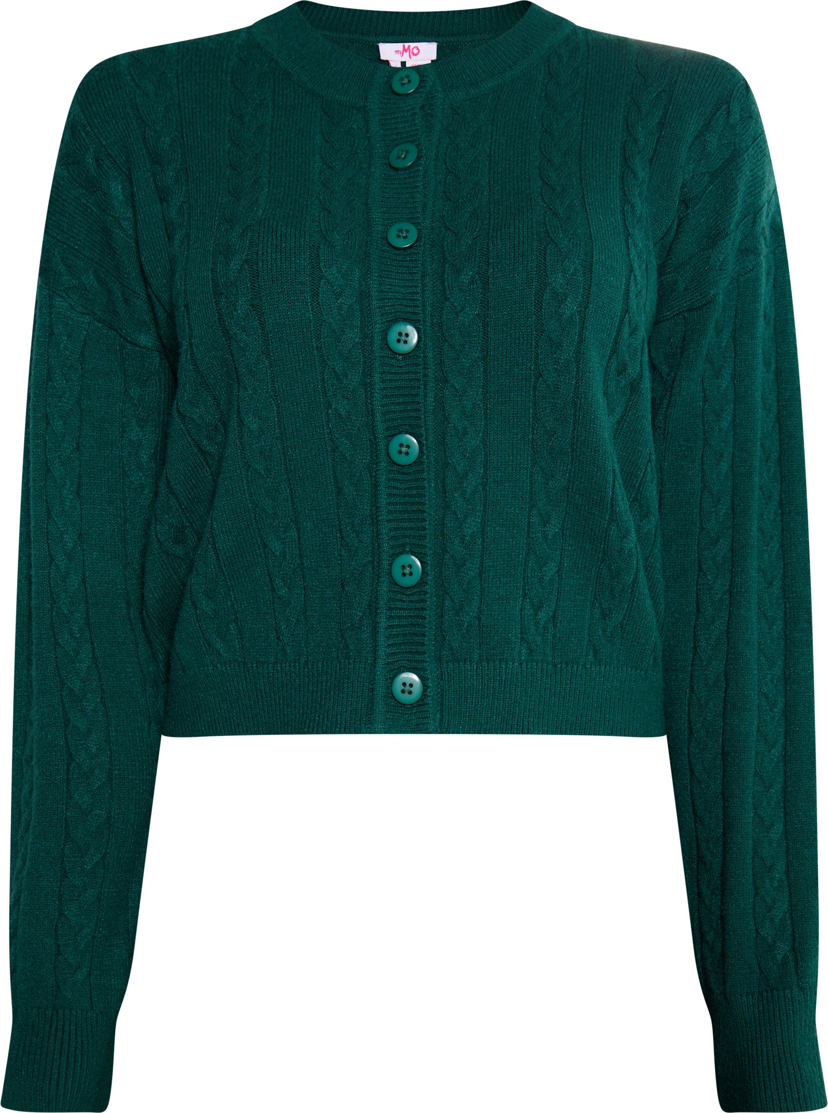 Thumbnail - Mymo Strickjacke Damen dunkelgrün