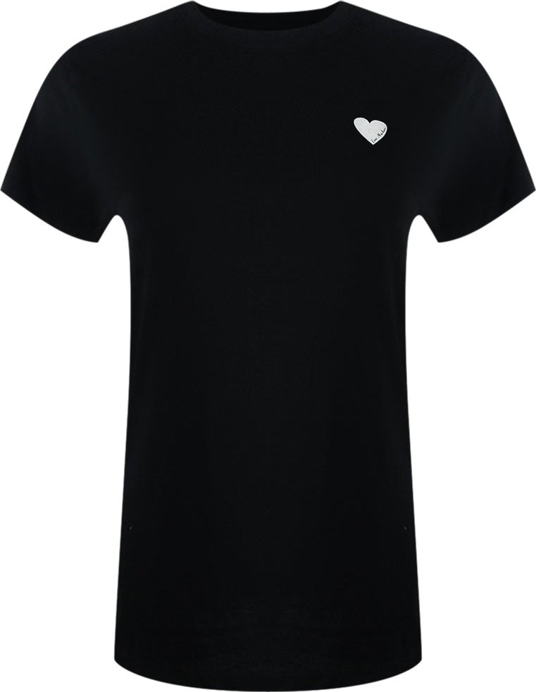 Moschino T-shirt Mit Kleinem Weißen Herzlogo