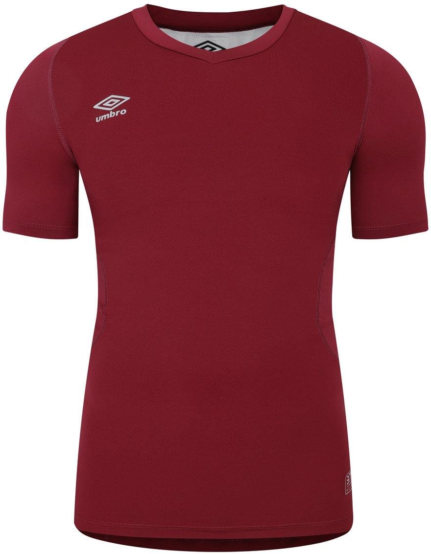 Umbro - "Elite" Base Layer Oberteil V-Ausschnitt für Herren/Damen Unisex (Weinrot)