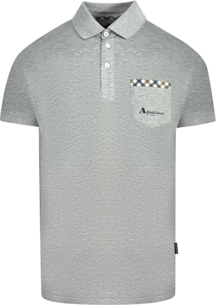 Aquascutum Karo-Poloshirt Grau