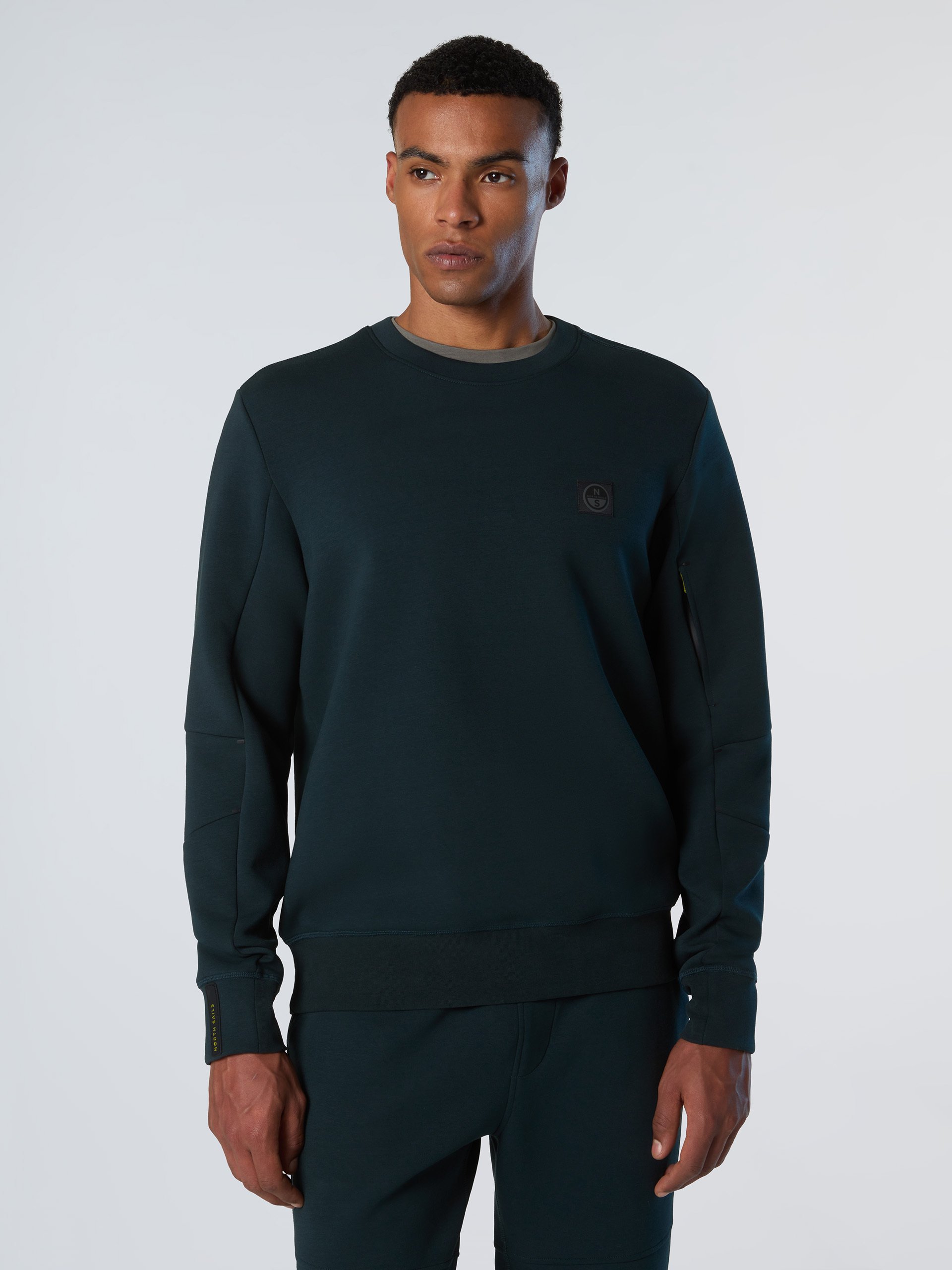North Sails Sweatshirt Tauchgewebe mit Rundhalsausschnitt
