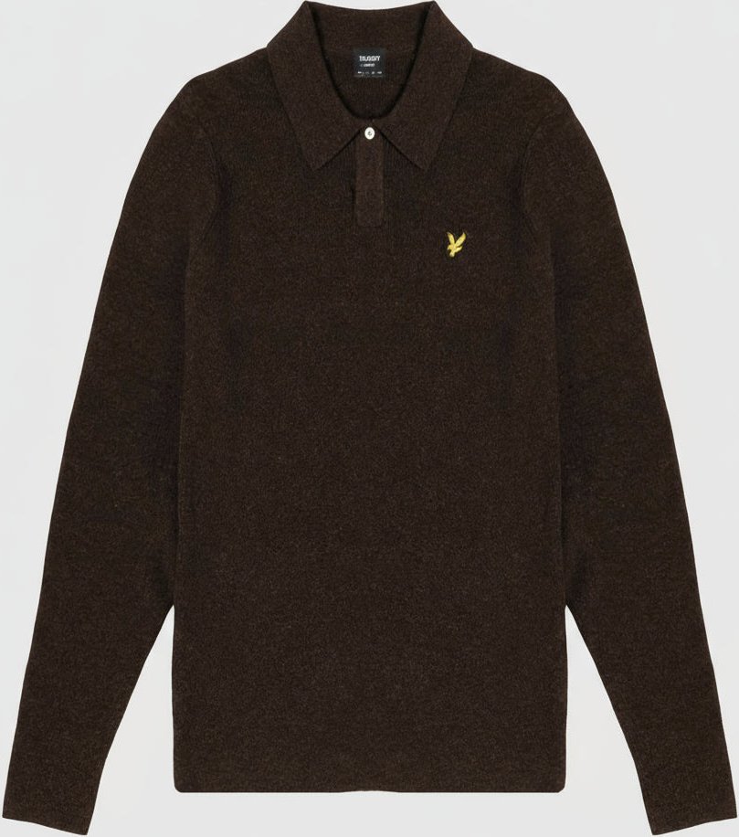 Lyle & Scott Rugby-Pullover aus Lammwollmischung – Braun