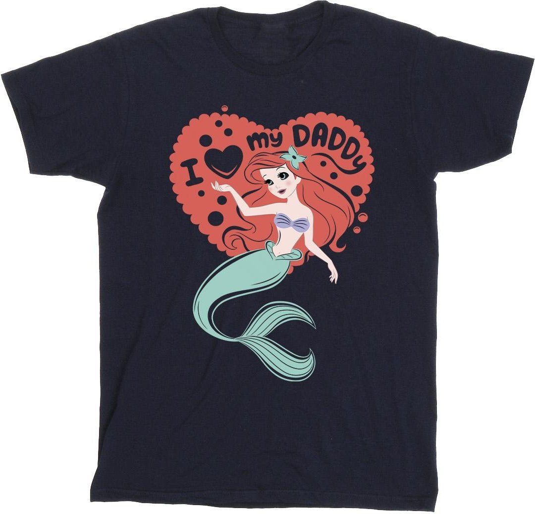 Disney - "The Little Mermaid Love Daddy" T-Shirt für Mädchen (Marineblau)