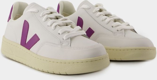 Sneakers V-12 - Veja - Leder - Weiß Cosmos