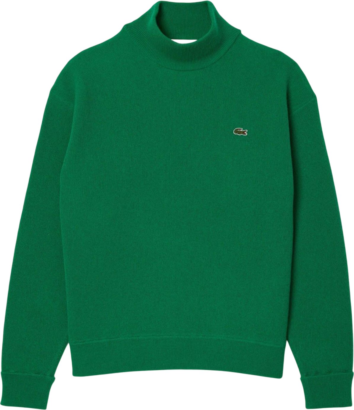 Lacoste - "Carded" Hoch geschnitten Pullover Top für Damen Wolle leger (Grün)