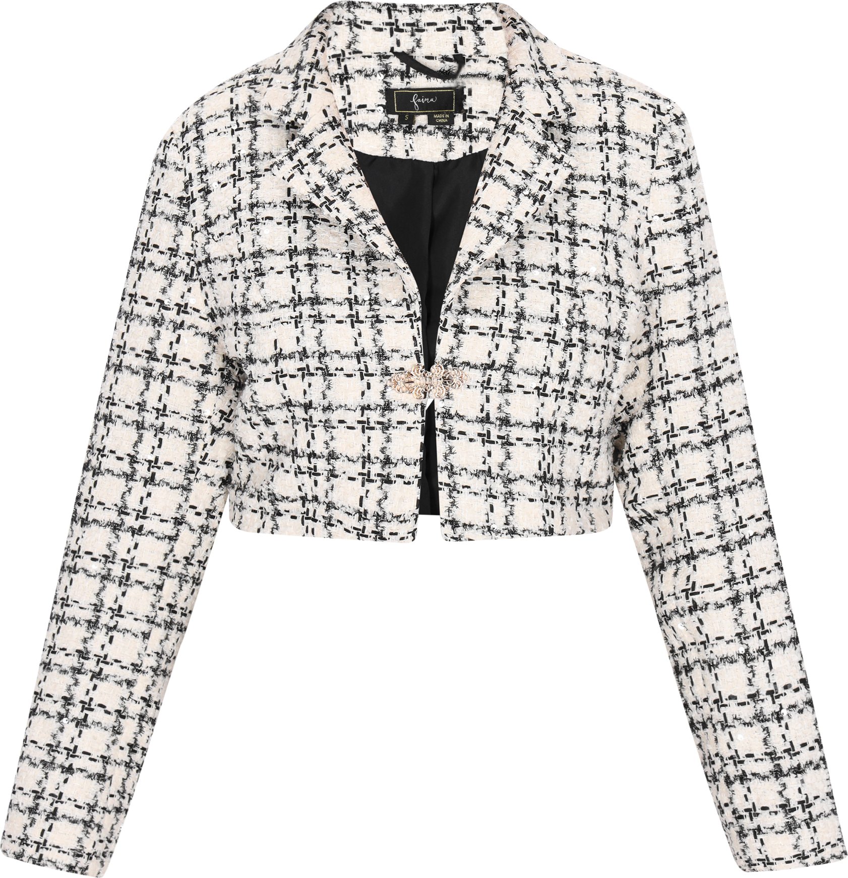 Faina Jacke Frauen weiß-schwarz