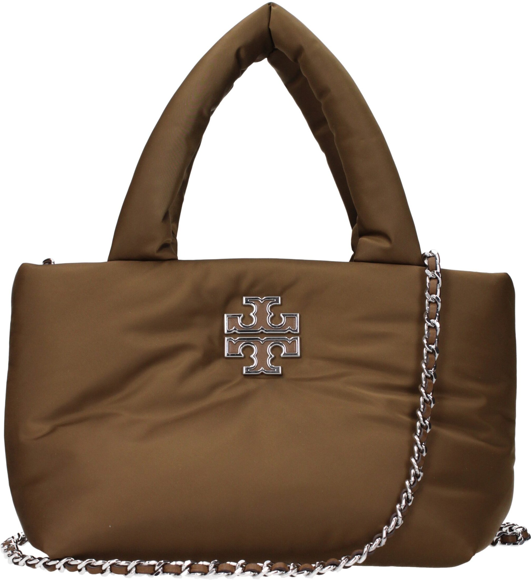 Braune Stoffhandtasche