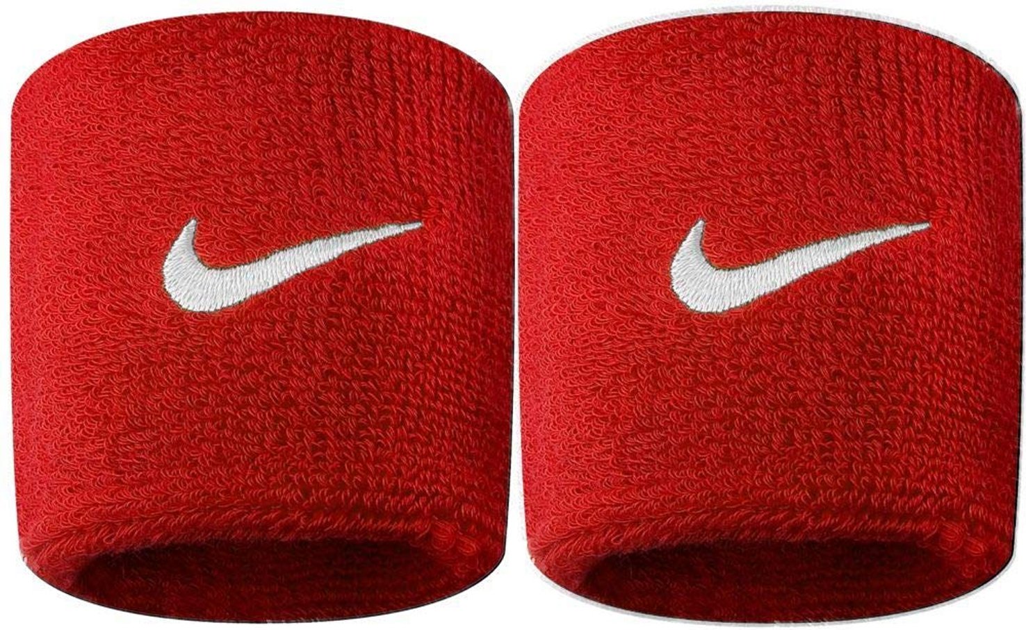 Nike - 2er-Pack Swoosh Armband (Scharlachrot/Weiß)