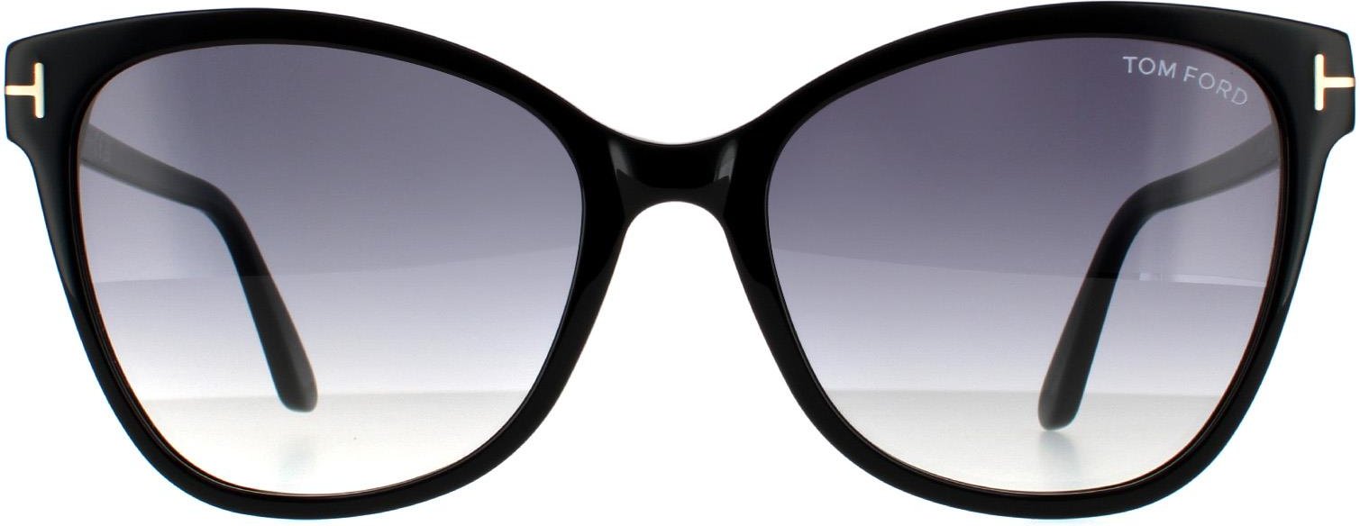 Tom Ford Cat Eye Womens Glänzend Schwarz Grau Gradient