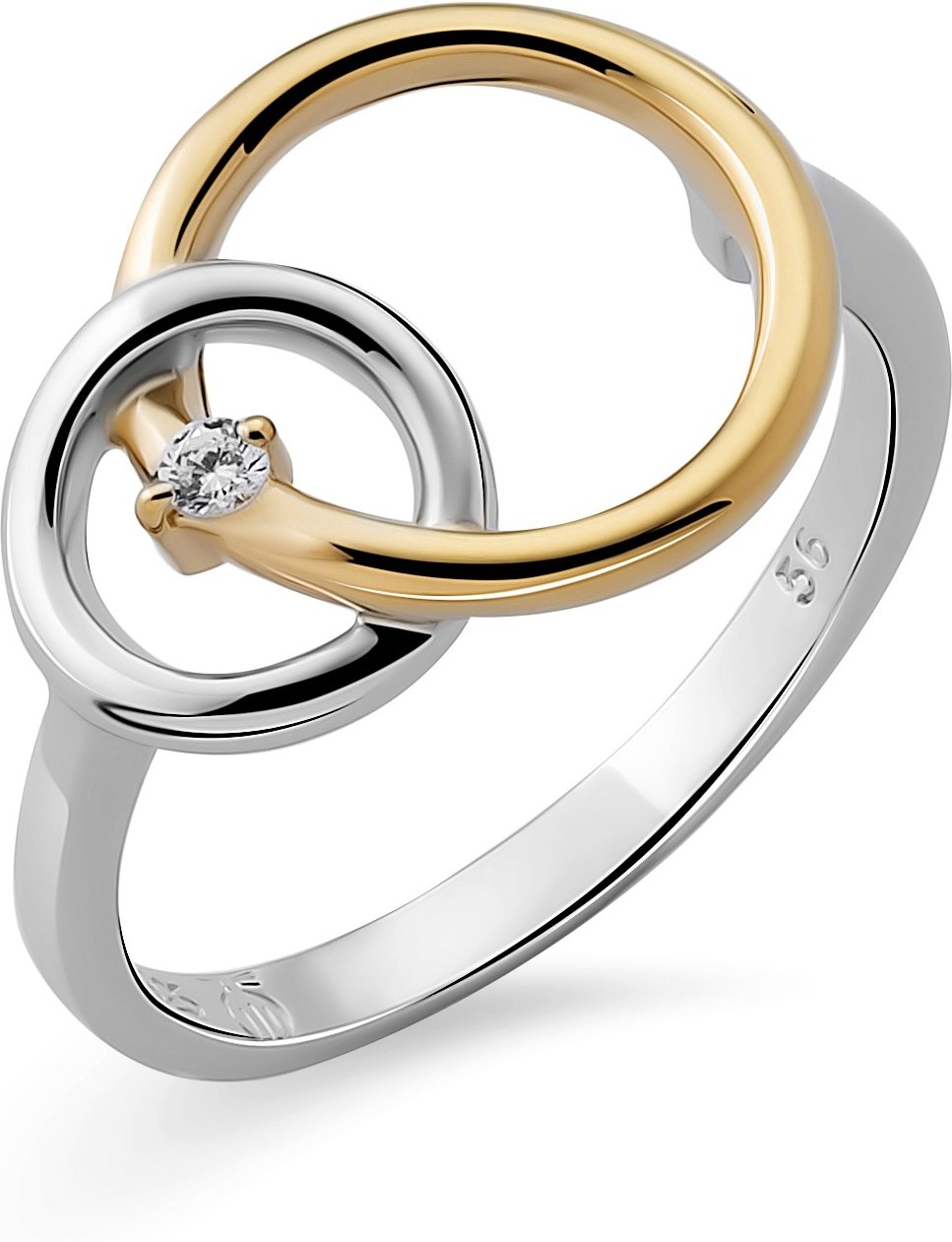 Orphelia Damen-Ring Sterling-Silber 925 – Silber/Gold ZR-7503/1