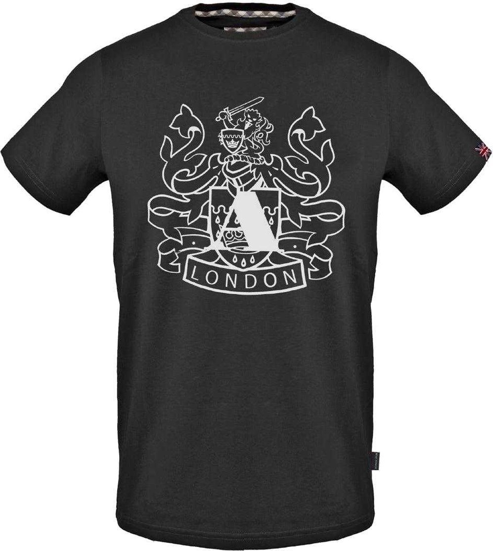 Aquascutum - "Aldis" T-Shirt für Herren (Schwarz)