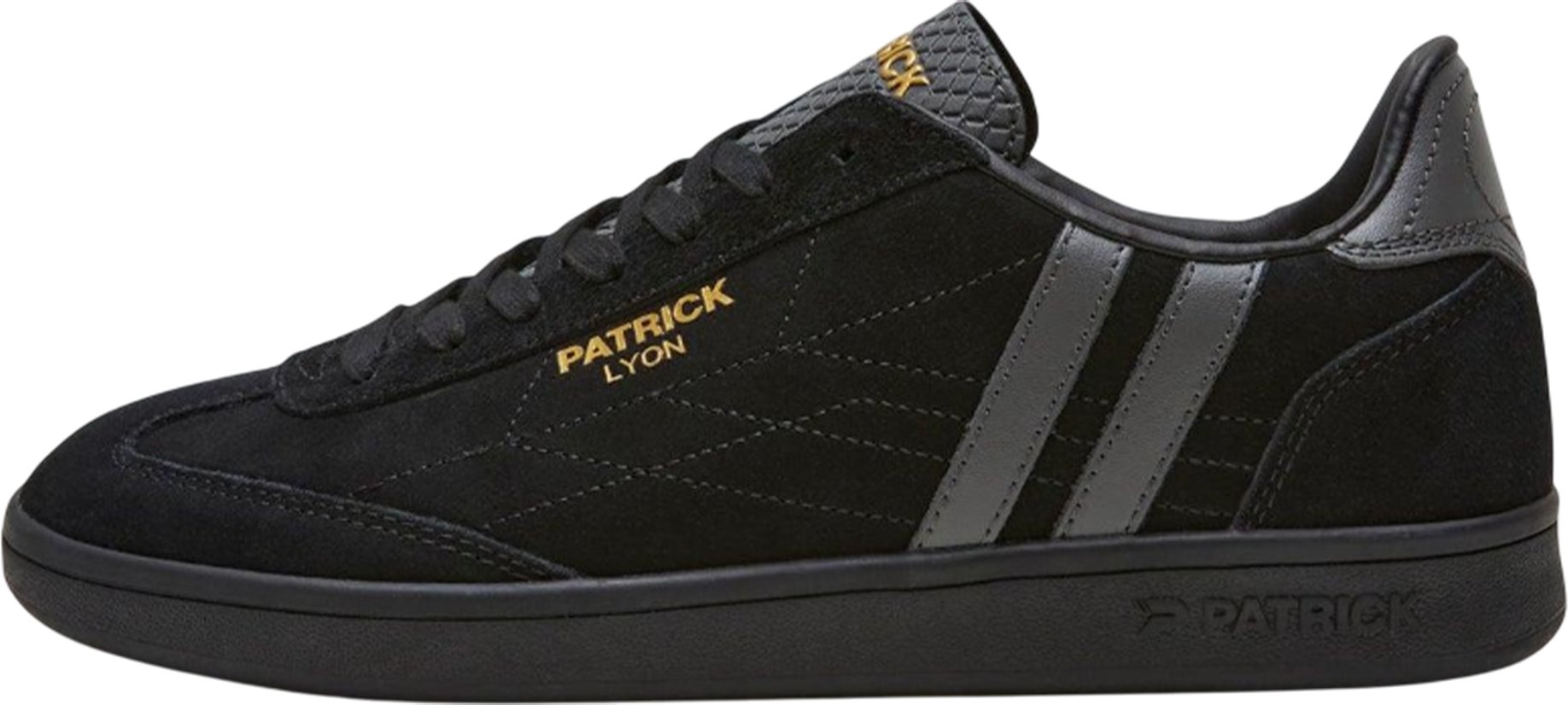 Patrick - "Lyon" Sneaker für Herren, Wildleder, Cupsohle (Schwarz/Holzkohle)
