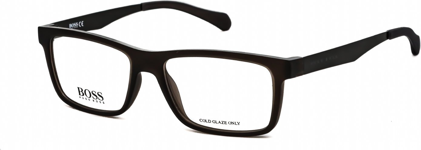 Hugo Boss Rectangular Herren Matt Braun Dunkel Ruthenium BOSS 0870