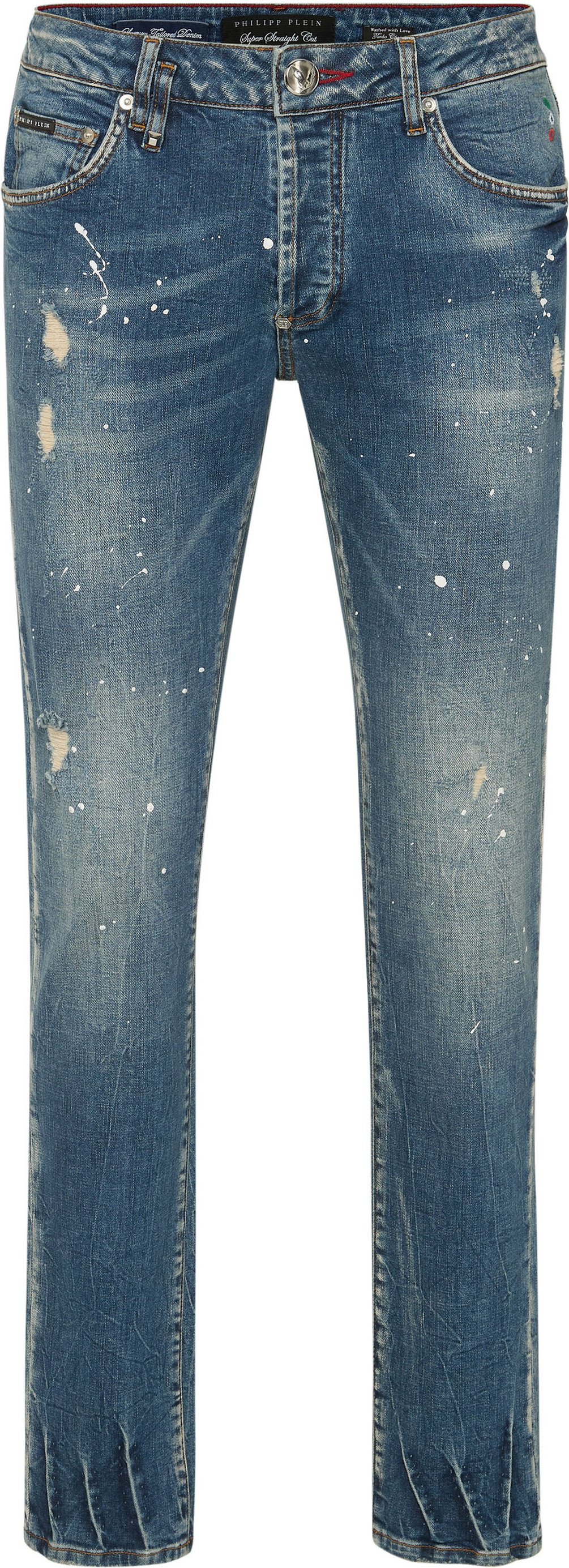 Denim Trousers Super Straight Cut Skulls