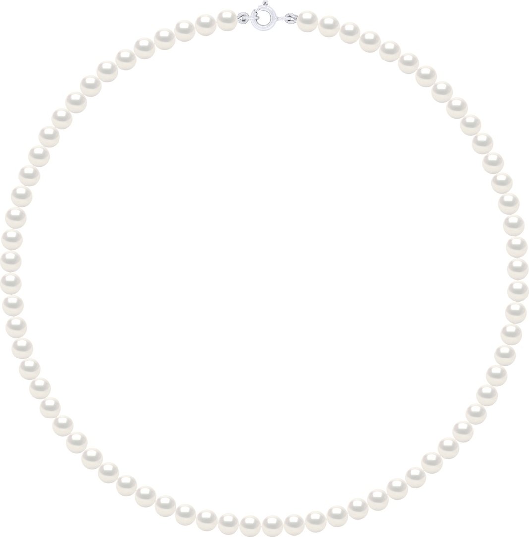 Halskette aus echten Süßwasser-Zuchtperlen, rund 5–6 mm