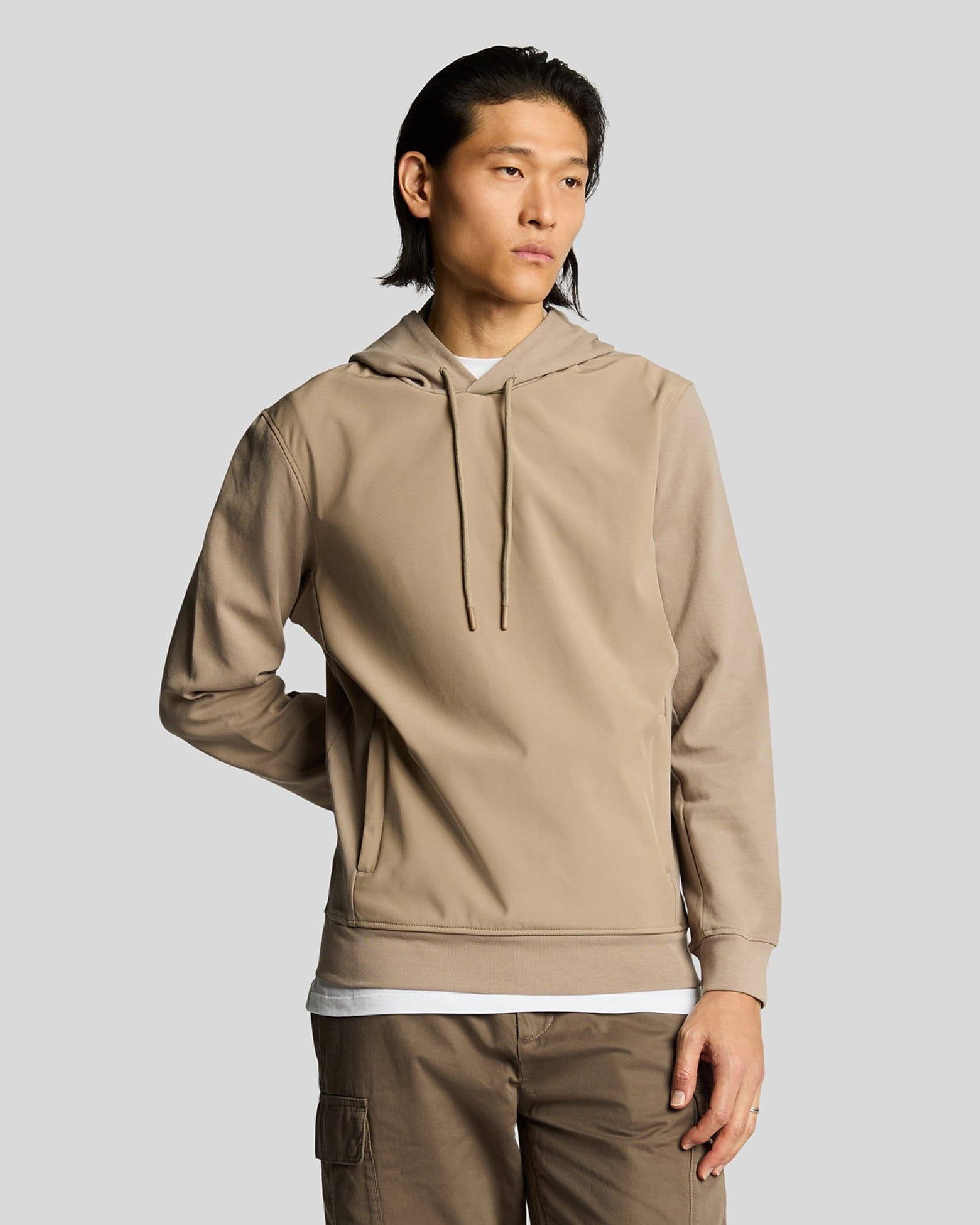 Lyle & Scott - "Hybrid" Kapuzenpullover für Herren, Zum Überziehen, Softshell (Braun)