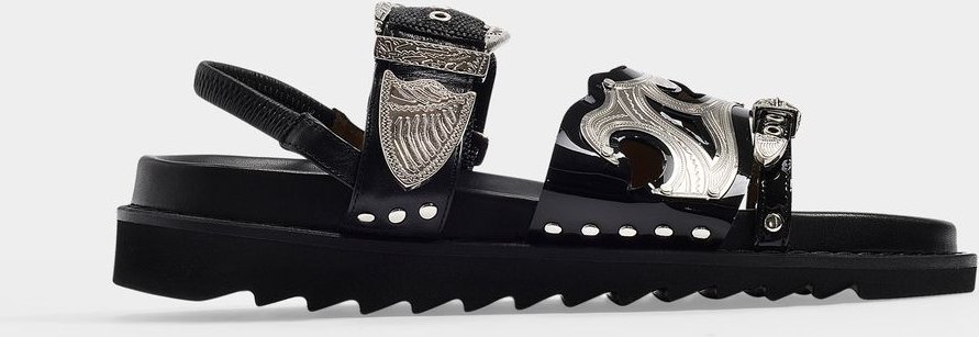 Aj1018 Flat Shoes - Toga Pulla - Black - Leather