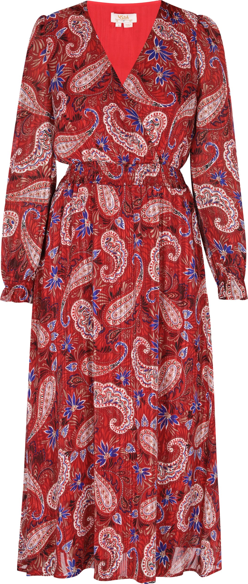 usha Kleid Damen Rot Mehrfarbig