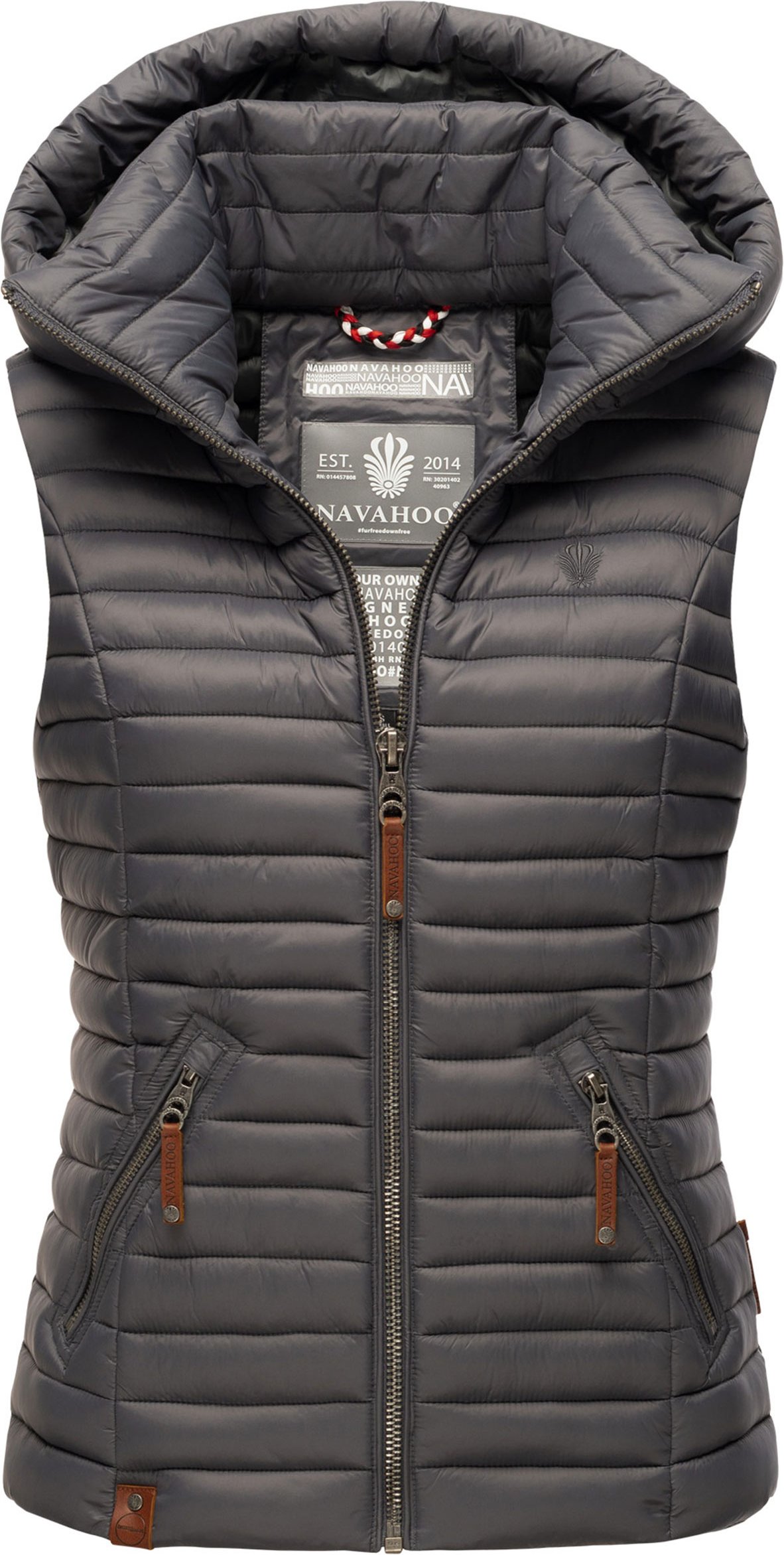 Navahoo Damen Steppweste Shadaa – Leichte Weste mit Abnehmbarer Kapuze