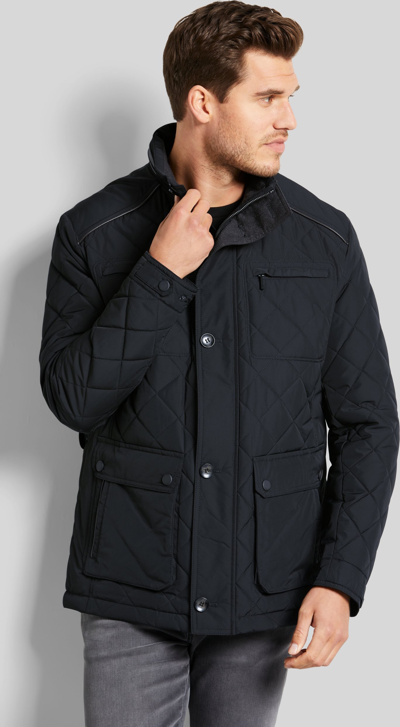 Bugatti Herren Jacke im Rautenstepp