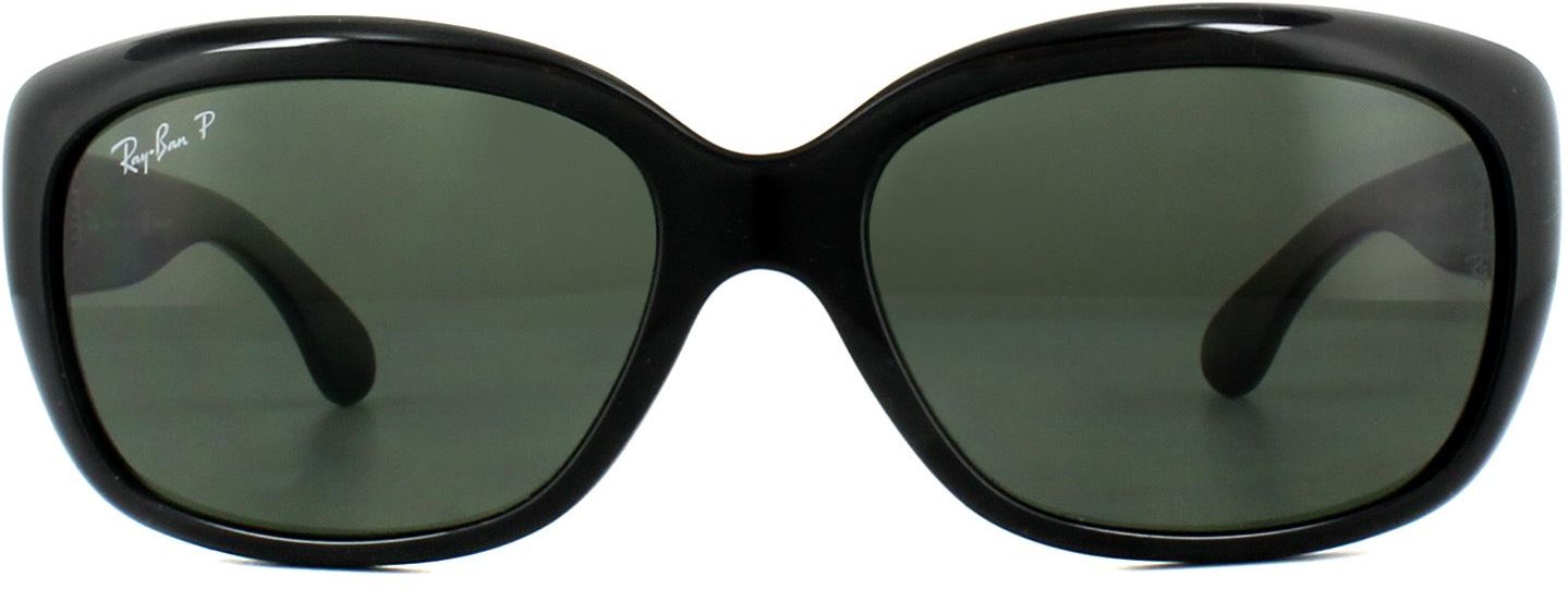 Ray-Ban Sonnenbrille Jackie Ohh 4101 601/58 Schwarz Grün Polarisiert