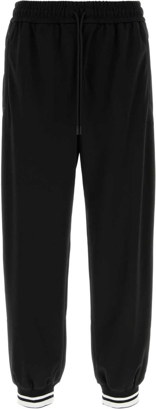 Schwarze Polyester-Jogginghose