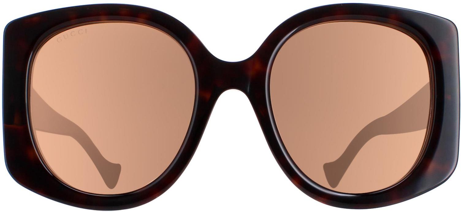 Gucci Rund Damen Dunkel Havanna Braun GG1257S