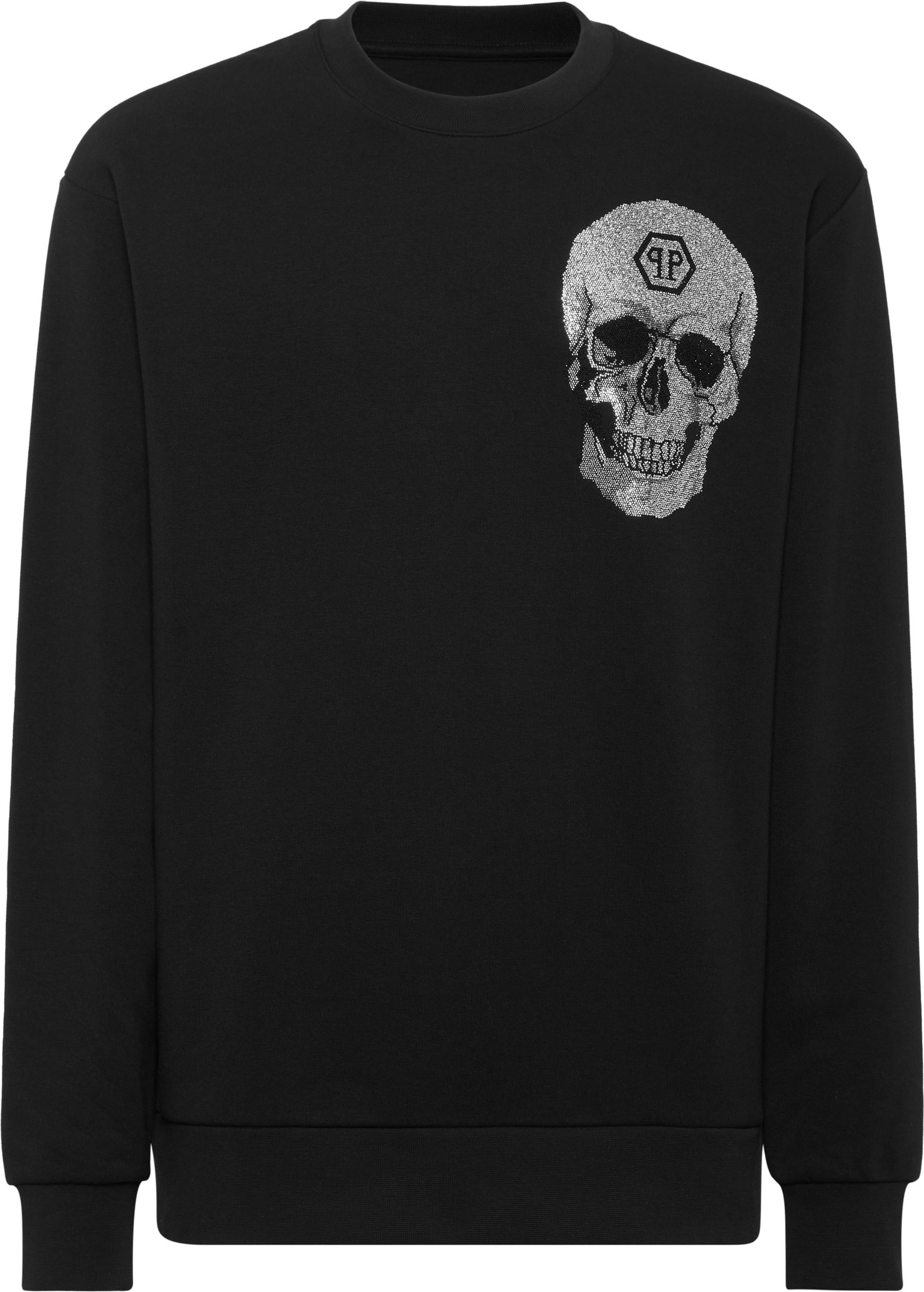 Round Neck Sweatshirt Crystal Skull